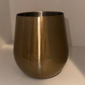 Copper stemless wine glass